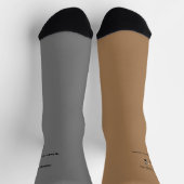 Graue und braune Kaffeesocken Socken (Oben)