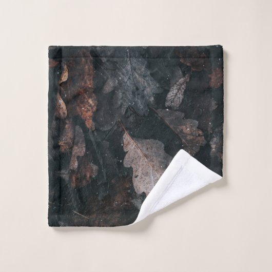 Graue und braune verwitterte Blätter Waschlappen (Waschlappen)