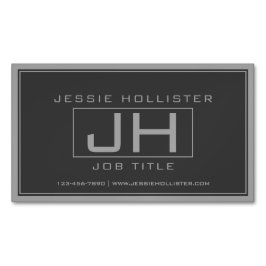 Graue und dunkelgraue Beruflich Magnetische Visitenkarte