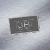 Graue und dunkelgraue Beruflich Magnetische Visitenkarte (Beispiel)