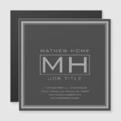 Graue und dunkelgraue Beruflich Magnetkarte (Vorne/Hinten)