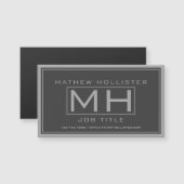 Graue und dunkelgraue Beruflich Magnetkarte (Vorne/Hinten)