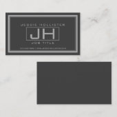 Graue und dunkelgraue Beruflich Visitenkarte (Vorne/Hinten)