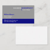 Graue und dunkle blaue Unternehmenskarte Visitenkarte (Vorne/Hinten)