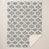 Graue und Elfenbein Abstrakt Modernes Random Dot M Sherpadecke (Vorderseite)