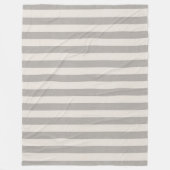 Graue und Elfenbein Streifen | Modernes Bauernhaus Fleecedecke (Vorderseite)