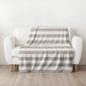 Graue und Elfenbein Streifen | Modernes Bauernhaus Fleecedecke