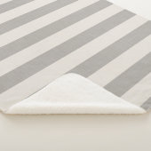 Graue und Elfenbein Streifen | Modernes Bauernhaus Sherpadecke (3/4)