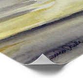 Graue und gelbe Abstrakte Pferdekunst Poster (Ecke)