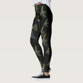 Graue und gelbe Angelfische Leggings (Links)