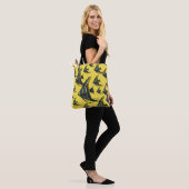 Graue und gelbe Angelfische Tasche (Am Model)