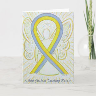 Graue und gelbe Bauchdecke Angel Custom Card Karte