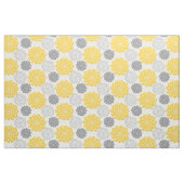 Graue und gelbe Blumen Stoff (Yard (91,4 cm))