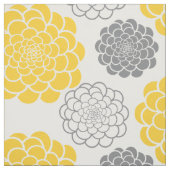 Graue und gelbe Blumen Stoff (Muster)