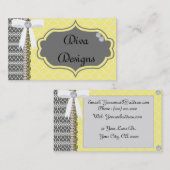 Graue und gelbe Diva Visitenkarte (Vorne/Hinten)