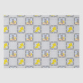 Graue und gelbe Maus und Käsedusche Seidenpapier (Vorderseite)