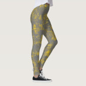 Graue und gelbe Paint Splashes Leggings (Rechts)
