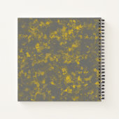 Graue und gelbe Paint Splashes Notizblock (Rückseite)