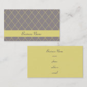 Graue und gelbe Raute Visitenkarten Visitenkarte (Vorne/Hinten)