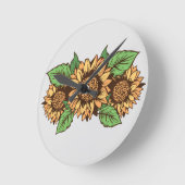 Graue und gelbe Sonnenblume Uhr (Winkel)