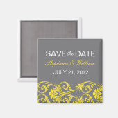 Graue und gelbe Spitzen speichern das Datumsfenste Magnet (Vorderseite/Rückseite)