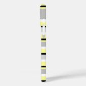 Graue und gelbe Streifen Stilvoll Personalisiert Case-Mate iPhone Hülle (Rückseite / Links)