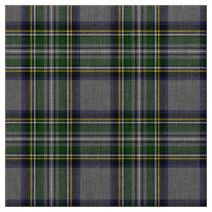 Graue und gelbe Tartan Kariert Stoff