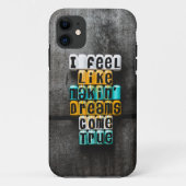 Graue und gelbe Textgehäuse Case-Mate iPhone Hülle (Rückseite)