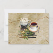 Graue und gelbe Tulpen mit Textur Einladung (Rückseite)