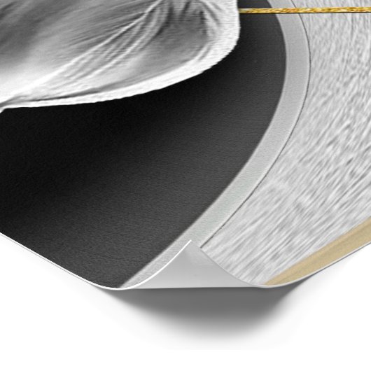 Graue und gelbe Tulpen mit Textur Poster (Ecke)