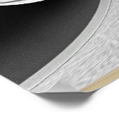 Graue und gelbe Tulpen mit Textur Poster (Ecke)