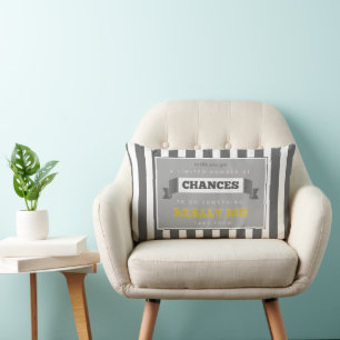Graue und gelbe Vintage moderne Inspirationsquelle Lendenkissen