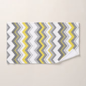 Graue und gelbe Zickzack Badhandtuch Set (Handtuch)
