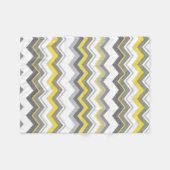 Graue und gelbe Zickzack Fleecedecke (Vorderseite (Horizontal))