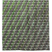 Graue und gepunktete rechteckige Stücke Duschvorhang (Vorderseite)