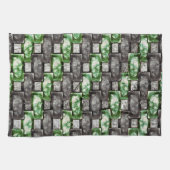 Graue und gepunktete rechteckige Stücke Geschirrtuch (Horizontal)