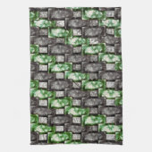 Graue und gepunktete rechteckige Stücke Geschirrtuch (Vertikal)