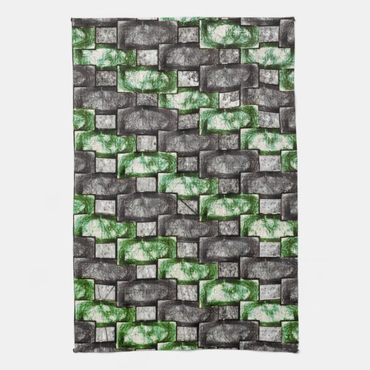 Graue und gepunktete rechteckige Stücke Geschirrtuch (Vertikal)