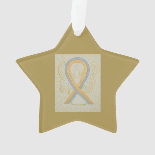 Graue und goldene Bronzemedaille Ornament (Rückseite)