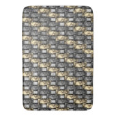 Graue und goldene Färbung, rechteckige Schnitzerei Badematte (Vorderseite Vertikal)