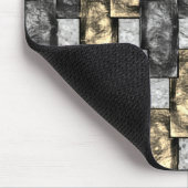 Graue und goldene Färbung, rechteckige Schnitzerei Mousepad (Ecke)