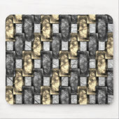 Graue und goldene Färbung, rechteckige Schnitzerei Mousepad (Vorne)