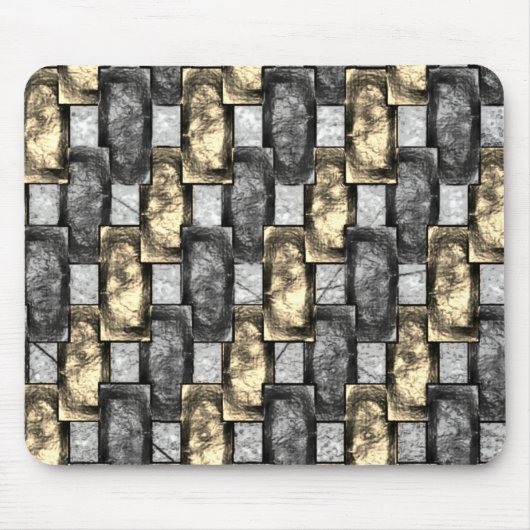 Graue und goldene Färbung, rechteckige Schnitzerei Mousepad (Vorne)