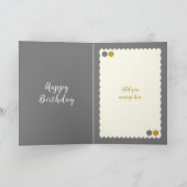 Graue und goldene Fotoschwester im Jura zum Geburt Karte (Innenseite)