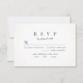 Graue und goldene Glitzer Ausgeklügelte Monogramm- RSVP Karte (Vorderseite)