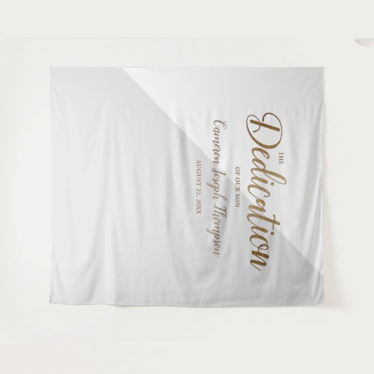 Graue und goldene junge Junge - Moderne Dedication Wandteppich (Vorderseite (Horizontal))