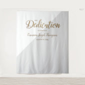 Graue und goldene junge Junge - Moderne Dedication Wandteppich (Vorderseite)