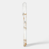 Graue und goldene Marmor personalisieren Case-Mate iPhone Hülle (Rückseite / Links)