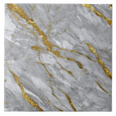 Graue und goldene Marmorplatte Keramik Fliese (Vorderseite)