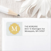 Graue und goldene, moderne Zickzack Monogramm (Insitu)